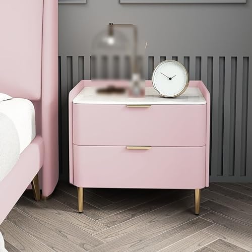 Nachttisch mit 2 Schubladen, konische Beine, Möbelaufbewahrungsschrank für kleine Räume, ideal für Schlafzimmer oder Wohnzimmer von Generisch