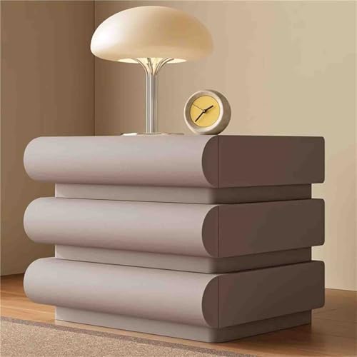 Nachttisch mit 3 Schubladen, kompakter und stabiler Nachttisch für kleine Räume, schlichtes Design für Schlafzimmer oder Wohnzimmer von Generisch