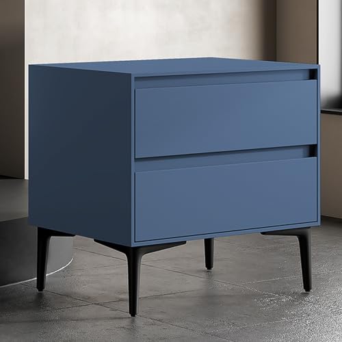 Nachttisch mit Aufbewahrungsschublade, Nachttisch aus Holz, kleine Kommode, Lederoberfläche, Nachttisch für Schlafzimmer (2er-Set, Größe:40cm) von Generisch