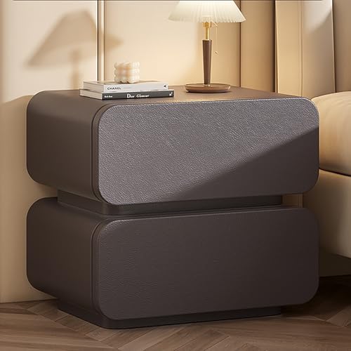 Nachttisch mit Schubladen - Rustikaler Nachttisch, 2 Schubladen & offenes Regal - Beistelltisch aus Holz für Schlafzimmer & Wohnzimmer, Dunkelgrau, 45x40x50cm Nachttisch mit Schubladen - Rustikaler Nachttisch, 2 Schubladen & offenes Regal - Beistelltisch aus Holz für Schlafzimmer & Wohnzimmer, Dunkelgrau, 45x40x50cm von Generisch
