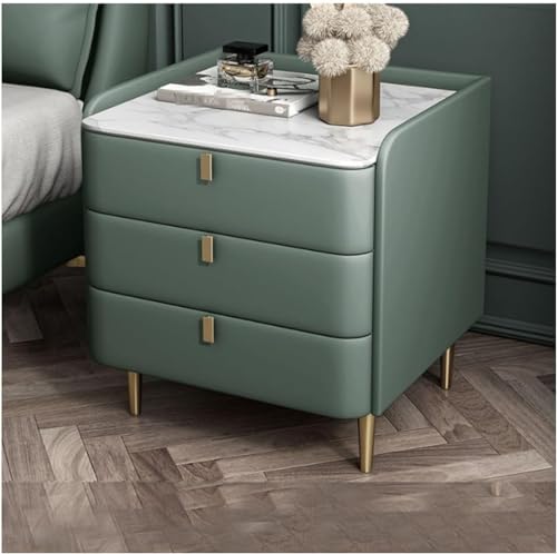 Nachttische Nachttisch Mid Century Moderner Nachttisch Kunstleder Nachttisch mit Marmormuster Sinterstein Tischplatte Beistelltisch Holz 3 Schubladen Schlafzimmer Schrank Kommode Nachttische Nachttisch Mid Century Moderner Nachttisch Kunstleder Nachttisch mit Marmormuster Sinterstein Tischplatte Beistelltisch Holz 3 Schubladen Schlafzimmer Schrank Kommode von Generisch