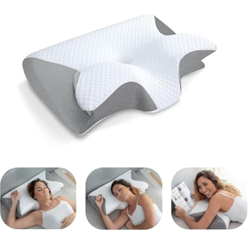 Nackenstützkissen aus Memory-Schaum zur Linderung von Nackenschmerzen – ergonomische Unterstützung für Seiten- und Rückenschläfer Nackenstützkissen aus Memory-Schaum zur Linderung von Nackenschmerzen – ergonomische Unterstützung für Seiten- und Rückenschläfer von Generisch