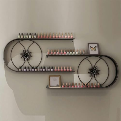 Nagellack-Organizer Wandregal – Metall-Aufbewahrungsregal für ätherische Öle und Nagellackflaschen – platzsparender Displayhalter für Zuhause oder Salon von Generisch