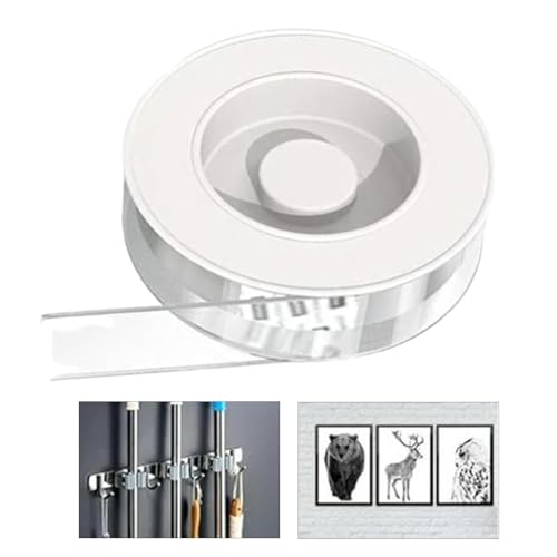 Nano Tape, Klar Starker Klebstoff Vielseitiges Transparentes Montageband Wande, Streifen Poster Teppich Fussboden Aussenbereich Wand Nano Tape, Klar Starker Klebstoff Vielseitiges Transparentes Montageband Wande, Streifen Poster Teppich Fussboden Aussenbereich Wand von Generisch