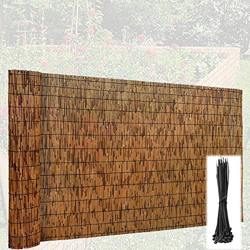 Natürliche Zaunrolle, Bambus-Vorhang für Garten, Terrasse und Balkon, 122 x 400 cm, Sichtschutzzaun, umweltfreundlich, Gartendekoration von Generisch