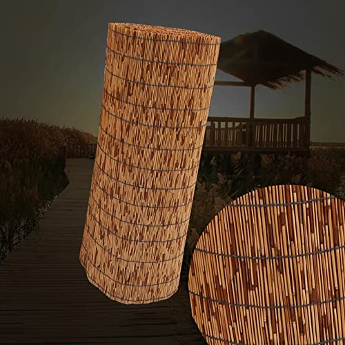 Natürlicher Bambus-Sichtschutzzaun – umweltfreundlicher Outdoor-Zaun für Garten, Balkon, Terrasse, Pool, Deck – temporäre Stroh-Rollabdeckung für Privatsphäre im Hinterhof von Generisch