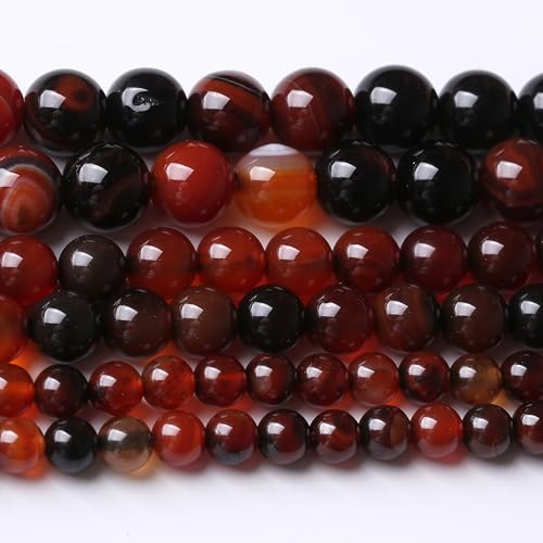 Natürlicher Traum-Achat-Edelstein, runde Kristall-Energie-Jade-Perlen für selbstgemachte Armbänder, Halsketten, Schmuck, 1 Strang, 39,4 cm, 31 Stück, 12 mm von Generisch