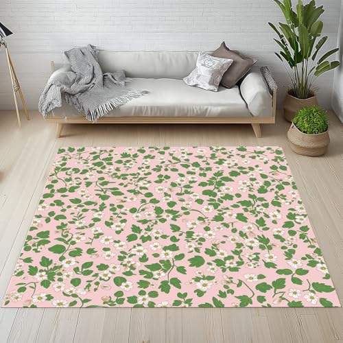 Natur Pastoral Blumen Waschbarer Teppich 200x280 cm, Pflanzen Wildblumen Carpet Wohnzimmer Anti Rutsch Große Teppiche Schlafzimmer Weich Kurzflor Teppich Matte Kinderteppich Hs1v018 Natur Pastoral Blumen Waschbarer Teppich 200x280 cm, Pflanzen Wildblumen Carpet Wohnzimmer Anti Rutsch Große Teppiche Schlafzimmer Weich Kurzflor Teppich Matte Kinderteppich Hs1v018 von Generisch