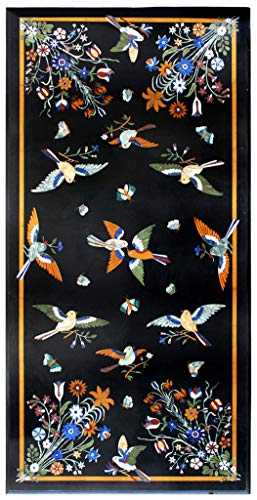 Nature Art Esstischplatte I Marmor Rasen Tischplatte I Marmor Wohnzimmer Tischplatte I Marmor Flur Tischplatte I Schwarze Tischplatte 91,4 x 183,9 cm von Generisch