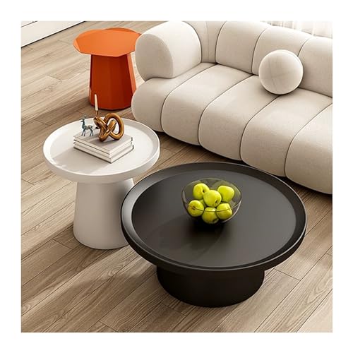 Nesting Coffee Table Set of 2, Round Center Tables Living Room, Modern Round Coffee Tables for Living Room Balcony Office Circle Table Easy Assembly Nesting Coffee Tables for Small Space von Generisch