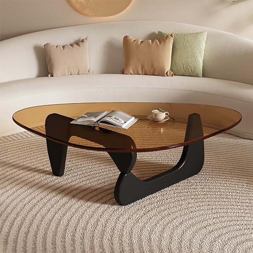 Nesting Couchtisch 2er-Set, modernes rundes Design mit MDF-Kunstmarmor-Tischplatte und Bogen-Bastelrahmen, ideal für Wohnzimmer, Büro, Balkon von Generisch