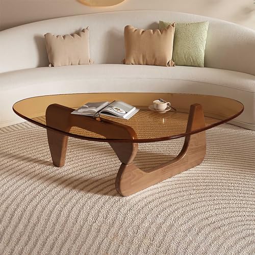 Nesting Couchtisch 2er-Set, modernes rundes Design mit MDF-Kunstmarmor-Tischplatte und Bogen-Bastelrahmen, ideal für Wohnzimmer, Büro, Balkon von Generisch