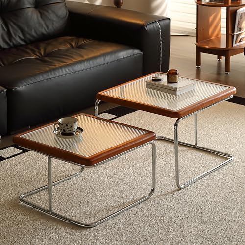 Nesting Couchtisch Set, Moderne Beistelltische mit stabilem Metallrahmen und gehärtetem Glas, Minimalistisches Design für Wohnzimmer und Esszimmer Nesting Couchtisch Set, Moderne Beistelltische mit stabilem Metallrahmen und gehärtetem Glas, Minimalistisches Design für Wohnzimmer und Esszimmer von Generisch