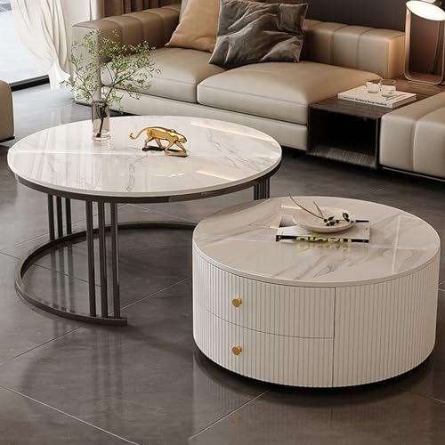 Nesting Couchtische 2er Set mit großem Stauraum, einfache Wartung für Wohnzimmer, Schlafzimmer, Büro, Balkon, Wohnungsgebrauch Nesting Couchtische 2er Set mit großem Stauraum, einfache Wartung für Wohnzimmer, Schlafzimmer, Büro, Balkon, Wohnungsgebrauch von Generisch