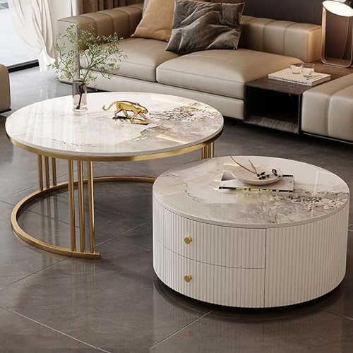 Nesting Couchtische 2er Set mit großem Stauraum, einfache Wartung für Wohnzimmer, Schlafzimmer, Büro und Wohnung Nesting Couchtische 2er Set mit großem Stauraum, einfache Wartung für Wohnzimmer, Schlafzimmer, Büro und Wohnung von Generisch