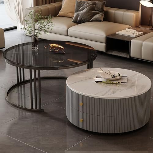 Nesting Couchtische 2er Set mit großem Stauraum - Einfache Wartung für Wohnzimmer, Schlafzimmer, Büro, Balkon - Ideal für Wohnungsdekoration Nesting Couchtische 2er Set mit großem Stauraum - Einfache Wartung für Wohnzimmer, Schlafzimmer, Büro, Balkon - Ideal für Wohnungsdekoration von Generisch