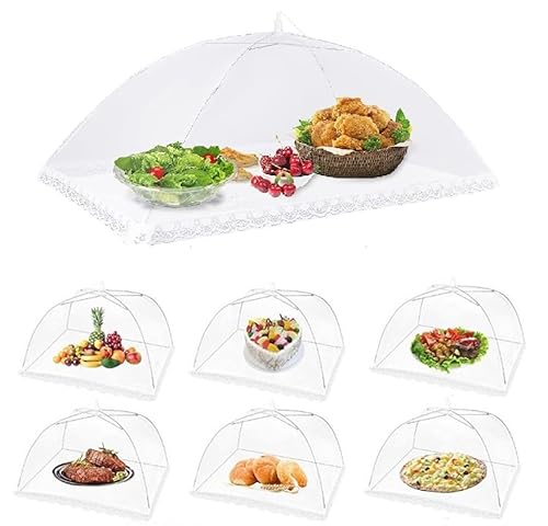 Netz-Zelt-Set, Pop-Up-Regenschirm-Design, mehrere Farben und Größen, Spitzenbesatz (7, 1 Jumbo + 6 klein) von Generisch