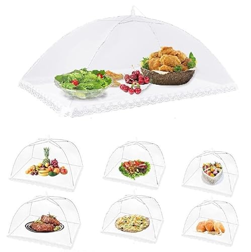 Netz-Zelt-Set, Pop-Up-Regenschirm-Design, mehrere Farben und Größen, Spitzenbesatz (7, 1Jumbo+2Large+2Medium+3Small) von Generisch