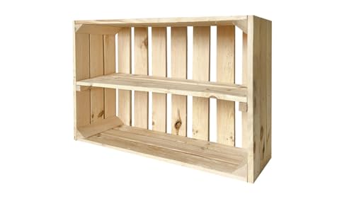 Neue Obstkisten mit Mittelbrett Holzkisten Weinkisten Apfelkisten Regal Kommode Natur 60x40x20 cm Neue Obstkisten mit Mittelbrett Holzkisten Weinkisten Apfelkisten Regal Kommode Natur 60x40x20 cm von Generisch