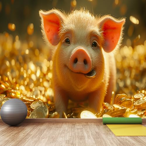 Niedlich Schwein Vlies Fototapete Schwein Tier Tapete Reichtum Vliestapete - Tapeten 3D Effekt- für Wohnzimmer Schlafzimmer Wandtapete 352 x 250 cm Tapete Niedlich Schwein Vlies Fototapete Schwein Tier Tapete Reichtum Vliestapete - Tapeten 3D Effekt- für Wohnzimmer Schlafzimmer Wandtapete 352 x 250 cm Tapete von Generisch