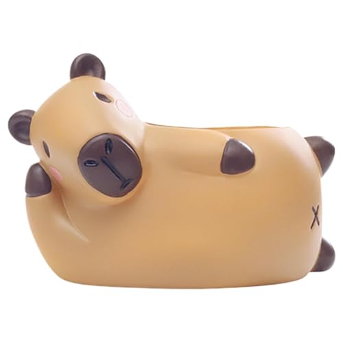Niedliche Pflanzentöpfe, Tierpflanzer,Kleine Blumentöpfe mit Drainage, Capybara-Übertopf aus Kunstharz - Niedliche Skulptur-Schreibtisch-Dekoration, Tier-Blumentöpfe, origineller Übertopf für das Niedliche Pflanzentöpfe, Tierpflanzer,Kleine Blumentöpfe mit Drainage, Capybara-Übertopf aus Kunstharz - Niedliche Skulptur-Schreibtisch-Dekoration, Tier-Blumentöpfe, origineller Übertopf für das von Generisch