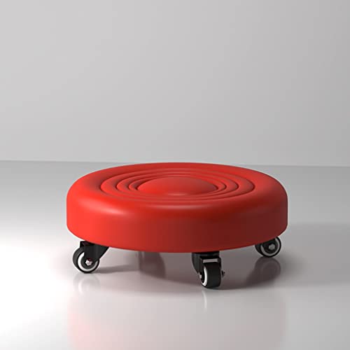 Niedriger Rollhocker mit 360° drehbaren Rädern, Garage Creeper Sitz, Universal Drehstuhl für Zuhause, Küche, Büro, Schwarz, Maße:33 * 13 cm von Generisch