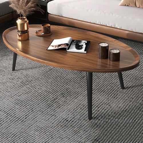 Niedriger ovaler Couchtisch mit massiven Beinen, modernes Design für Wohnzimmer, perfekt als Ecksofatisch, Teetisch oder Beistelltisch, ideal für kleine Räume Niedriger ovaler Couchtisch mit massiven Beinen, modernes Design für Wohnzimmer, perfekt als Ecksofatisch, Teetisch oder Beistelltisch, ideal für kleine Räume von Generisch