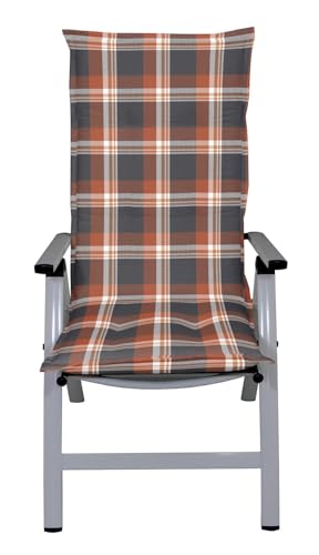 Niedriglehner Auflage 2er Set Gartenstühle 98x50 cm Rot-Braun WAOCMA - Made in EU mit ÖkoTex100 (98x50x6cm (4er Pack)) von Generisch