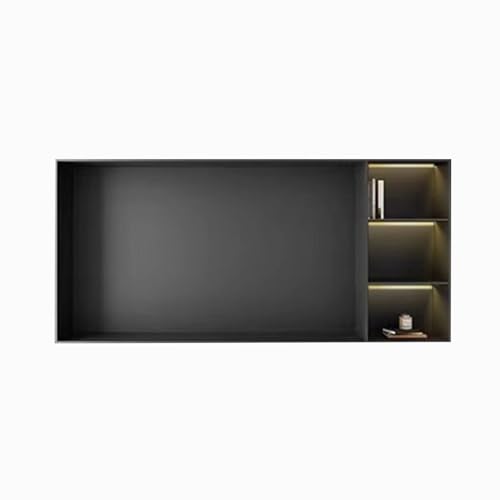 Nischeneinbauwand vorgefertigt TV Wandpaneel mit LED Streifen & Regal In Wandregal für Wohnzimmer Schlafzimmer Nischeneinbauwand vorgefertigt TV Wandpaneel mit LED Streifen & Regal In Wandregal für Wohnzimmer Schlafzimmer von Generisch