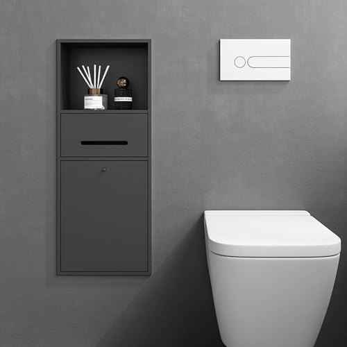 Nischenregal mit versenktem Wandregal – platzsparender Badezimmer-Nischenschrank für Toilettenpapier, Mülleimer, Taschentücher und Telefon-Organisation Nischenregal mit versenktem Wandregal – platzsparender Badezimmer-Nischenschrank für Toilettenpapier, Mülleimer, Taschentücher und Telefon-Organisation von Generisch