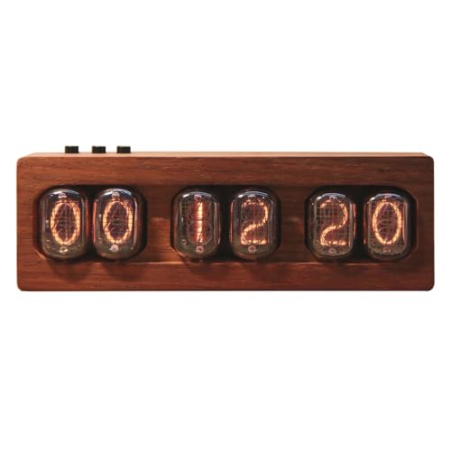 Nixie Tube Clock Vintage Digital Desktop Clock with Power Off Memory Type-C Interface Wooden Frame Perfect for Room and Desk Decoration Nixie Tube Clock Vintage Digital Desktop Clock with Power Off Memory Type-C Interface Wooden Frame Perfect for Room and Desk Decoration von Generisch
