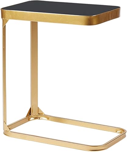 Nordic Design Couchtisch mit gehärtetem Glas und Schmiedeeisen, stilvolle und funktionale Möbel für Wohnzimmer und Büro von Generisch