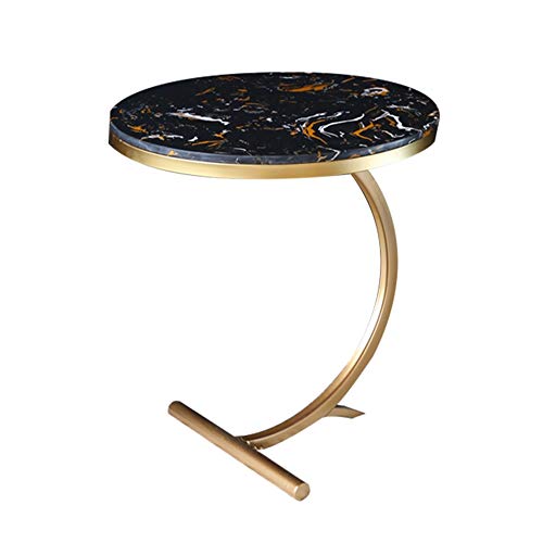 Nordic Marmor Runder Telefontisch Stilvoller Sofa Beistelltisch Mini Eck-Couchtisch für Wohnzimmer & Schlafzimmer Schwarz Modernes Design Vielseitig & Elegant Möbel Nordic Marmor Runder Telefontisch Stilvoller Sofa Beistelltisch Mini Eck-Couchtisch für Wohnzimmer & Schlafzimmer Schwarz Modernes Design Vielseitig & Elegant Möbel von Generisch