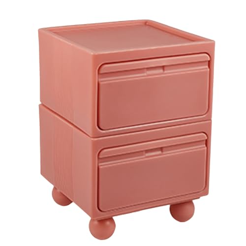 Nordic Pink Kommode DIY Couchtisch mit Stauraum Keine Installation erforderlich Vielseitiger Wohnzimmer & Sofa Beistelltisch Groß Kreatives Design für Moderne Häuser von Generisch