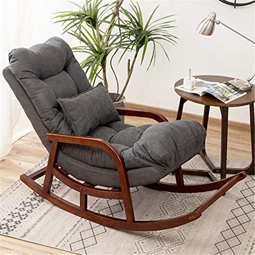 Nordic Schaukelstuhl für Balkon, bequemes Relax-Sofa für Erwachsene, Lazy Fabric Easy Chair in Schwarz, perfekt für Zuhause und Freizeit (Größe: 148 x 60 x 88 cm) von Generisch