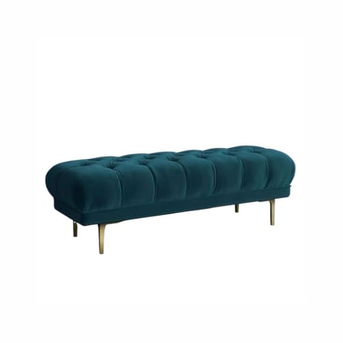 Nordic Velvet Ottomane Couch Bank Modern High End Shoe Storage Stylish Rectangular Bed End Sofa for Living Room Light Luxury Design Simple & Elegant von Generisch
