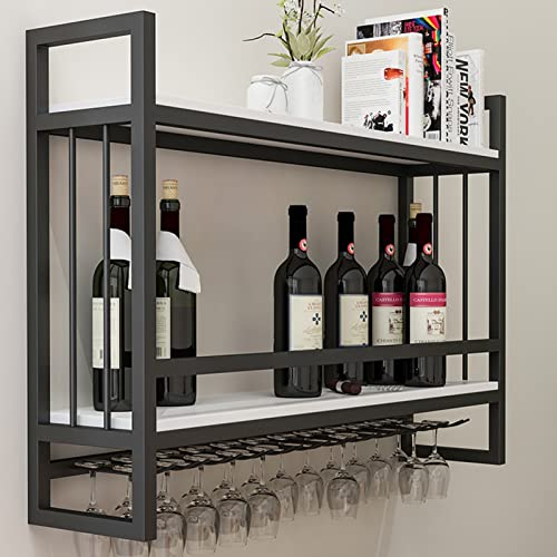 Nordic Weinregal aus Eisen mit Holzregal, kreativer Flaschenhalter und Tassen-Display für Heimdekoration, 80 x 20 x 61 cm, stilvolle Weinaufbewahrungslösung Nordic Weinregal aus Eisen mit Holzregal, kreativer Flaschenhalter und Tassen-Display für Heimdekoration, 80 x 20 x 61 cm, stilvolle Weinaufbewahrungslösung von Generisch