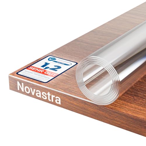 Novastra Tischfolie 2mm – Transparente Schutzmatte,Tischdecke abwaschbar, Tischschutz – Einfache Pflege, Kratz- und Reißfest, Ideal für Küche, Wohnzimmer und Garten (Länge 90cm, Breite 80cm) von Generisch