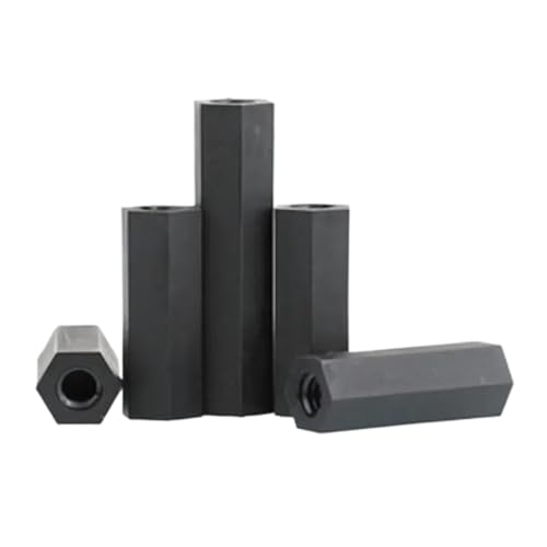 Nylonhalterung Mutter zu Mutter, M2 M2.5 M3 M5 M6 Kunststoffdichtung isolierte Halterung, geeignet for PCB-Befestigung, Drohnenrahmenmontage usw.(Black colour,M4X35 20PCS) von Generisch