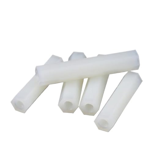 Nylonhalterung Mutter zu Mutter, M2 M2.5 M3 M5 M6 Kunststoffdichtung isolierte Halterung, geeignet for PCB-Befestigung, Drohnenrahmenmontage usw.(White colour,M4X15 20PCS) von Generisch