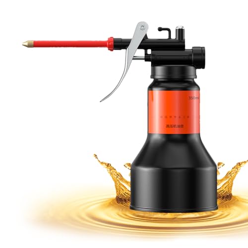 Ölkanne mit Tülle | 350ml Industrielle Pumpendose - Schmierspritze mit Gerader Tülle für Werkzeugwartung Garage Werkstatt Industrieequipment Elektronische Geräte Kleine Motoren von Generisch