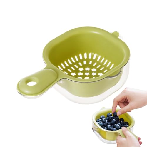 Obstsieb Beerensieb, Zweischichtiger Abtropfkorb Für Die Küche Mit Griff, Kunststoff-Obst-Waschsieb, Mehrzweck-Küchen, Multifunktionaler Abtropfkorb, Abnehmbarer Sieb-Abtropfkorb Obstsieb Beerensieb, Zweischichtiger Abtropfkorb Für Die Küche Mit Griff, Kunststoff-Obst-Waschsieb, Mehrzweck-Küchen, Multifunktionaler Abtropfkorb, Abnehmbarer Sieb-Abtropfkorb von Generisch