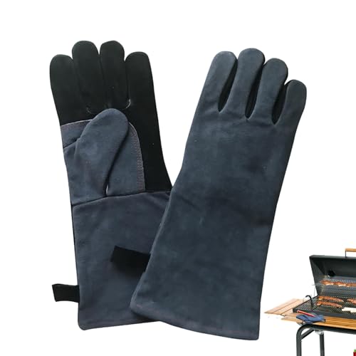 Ofenhandschuhe Hitzebeständig | Lange Ofenhandschuhe | Ofenhandschuh Handschuhe | Grillhandschuhe Leder Kochhandschuhe | Kochhandschuhe für Multifunktionaler Gebrauch, rutschfeste Ofenhandschuhe zum von Generisch