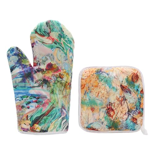 Ofenhandschuhe Set,Hitzeresistente Grillhandschuhe Topflappen | Backhandschuhe Kochhandschuhe,Für Teller Schüssel Mikrowelle Haushalt Café Hotel Bäckerei Ofenhandschuhe Set,Hitzeresistente Grillhandschuhe Topflappen | Backhandschuhe Kochhandschuhe,Für Teller Schüssel Mikrowelle Haushalt Café Hotel Bäckerei von Generisch