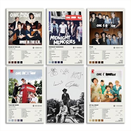 Generisch One Poster Direction Albumcover Limited Edition Poster (6er-Set) ungerahmt 20 x 30 cm Raumästhetisch scannbar Songcode Musikposter von Generisch