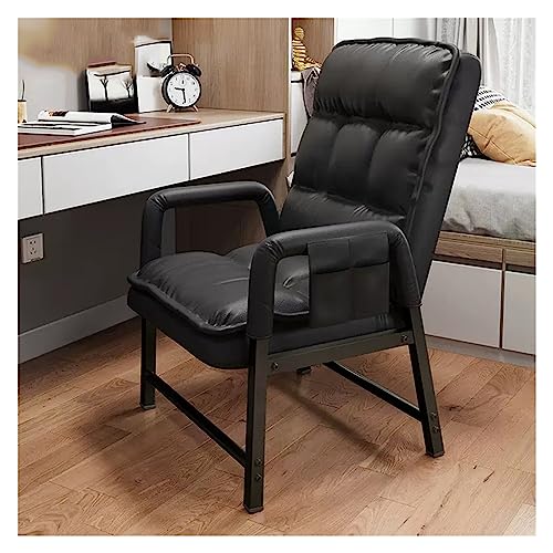 Orangefarbener Lederstuhl mit verstellbarer Rückenlehne und Ottomane, ergonomisches Sofa mit hoher Rückenlehne und dicker Polsterung für ultimativen Lounge-Komfort von Generisch