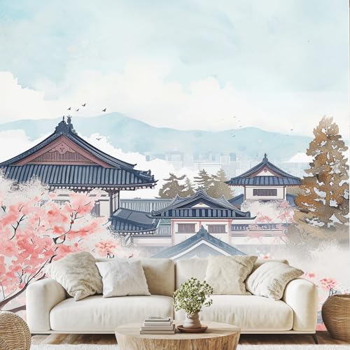 Orientalische Architektur Tapeten Vliestapete Aquarellstil Vliestapete Landschaft Wandtapete für Küche Badezimmer Flur 368 x 254 cm 3D Effekt Klebetapete Orientalische Architektur Tapeten Vliestapete Aquarellstil Vliestapete Landschaft Wandtapete für Küche Badezimmer Flur 368 x 254 cm 3D Effekt Klebetapete von Generisch