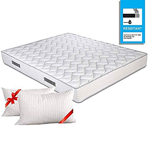 Orthopädische Matratze 180x200cm + 2 Gratis Memory Foam Kissen Atmungsaktiver Weißer Bezug mit Effekt 100% Italienisch FASUK Orthopädische Matratze 180x200cm + 2 Gratis Memory Foam Kissen Atmungsaktiver Weißer Bezug mit Effekt 100% Italienisch FASUK von Generisch