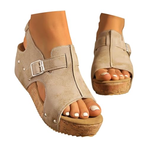 Orthopädische Sandalen Damen Modern Mit Klettverschluss Mesh - Fussbett Für Outdoor-Aktivitäten Und Wear Waschbare Slingback Slide Casual Strick Plateau Bequeme Sportmit Atmungsaktive Weiche Orthopädische Sandalen Damen Modern Mit Klettverschluss Mesh - Fussbett Für Outdoor-Aktivitäten Und Wear Waschbare Slingback Slide Casual Strick Plateau Bequeme Sportmit Atmungsaktive Weiche von Generisch
