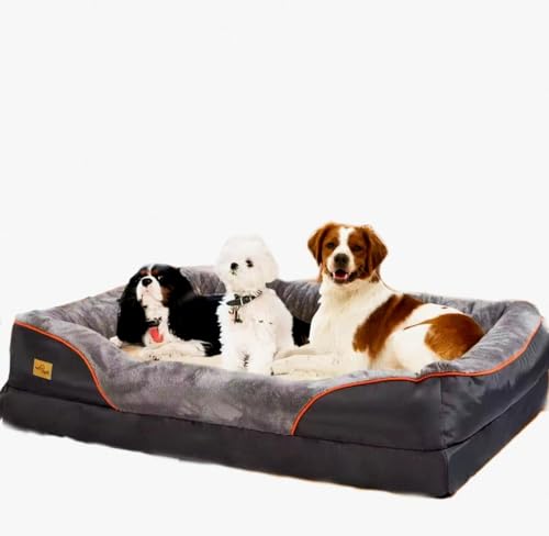 Orthopädisches Hundebett, Gedächtnisschaum, waschbaren Bezug, Ergonomisches Bett, Wasserdicht, für kleine/Mittelgroße/Große Hunde, Plüsch-Bezug, Hundesofa, Hundebett für Jede Jahreszeit, Größe 2XL Orthopädisches Hundebett, Gedächtnisschaum, waschbaren Bezug, Ergonomisches Bett, Wasserdicht, für kleine/Mittelgroße/Große Hunde, Plüsch-Bezug, Hundesofa, Hundebett für Jede Jahreszeit, Größe 2XL von Generisch
